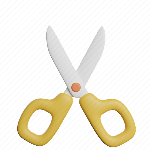 Scissors, front, cutting, scissor, tool, barber, knife 3D illustration - Download on Iconfinder