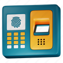 fingerprint, lock, scanner, scan, workplace, office, material