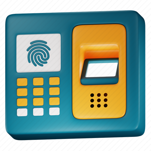 Fingerprint, lock, scanner, scan, workplace, office, material icon - Download on Iconfinder