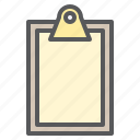 clipboard, document, equipment, office, paper, tools