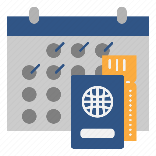 Calendar, vacation, travel, holiday, passport, ticket icon - Download on Iconfinder