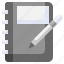 notebook, agenda, address, book, education, bookmark 