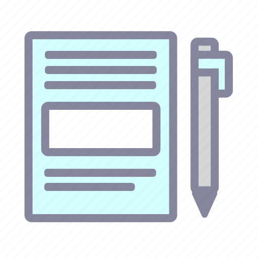 Notes, paper, pen, document, office, sheet, write icon - Download on Iconfinder