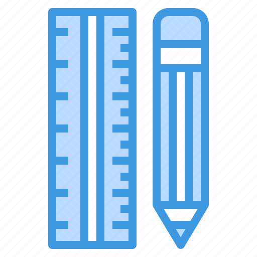 Pencil, writing, tool, draw, ruler icon - Download on Iconfinder