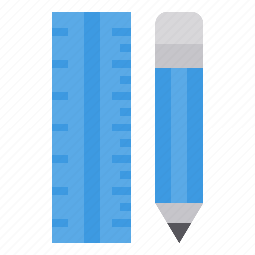 Pencil, writing, tool, draw, ruler icon - Download on Iconfinder