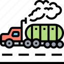 truck, tanker, oil, trailer, transport