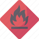warning, flammable, fire, danger, caution