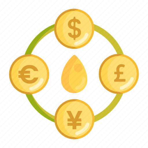 Currency, currency exchange, foreign, foreign currency, oil commodity, oil price, petrodollar icon - Download on Iconfinder