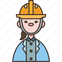 engineer, female, technician, helmet, constructor