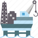 oil, platform, offshore, ocean, drilling