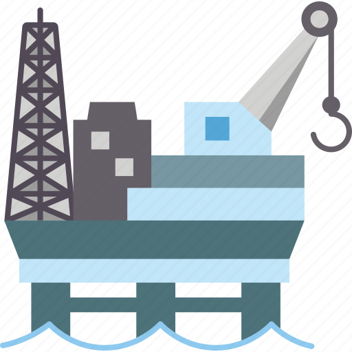 Oil, platform, offshore, ocean, drilling icon - Download on Iconfinder