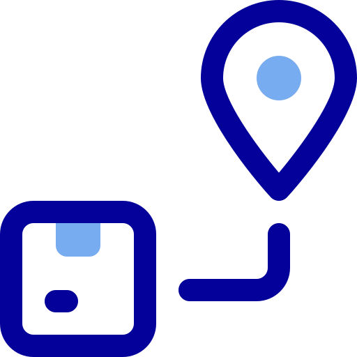Route, way, box, location, delivery, map icon - Free download