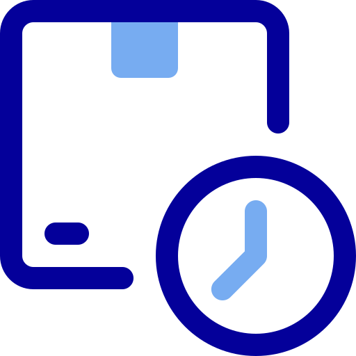 Delivery, package, time, box, service, wait, shipment icon - Free download