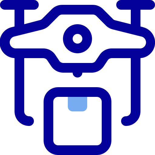 Drone, delivery, box, flight, control, robot, package icon - Free download