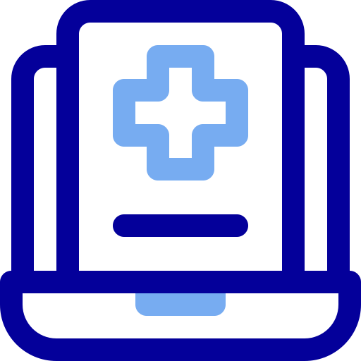 Consultation, consulting, laptop, doctor, healthy, medical, care icon - Free download