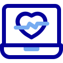 heartbeat, heart, health, pulse, laptop, medical, rate