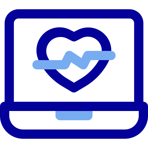 Heartbeat, heart, health, pulse, laptop, medical, rate icon - Free download