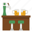 bar, beer, counter, restaurant, seats 