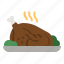 chicken, roast, turkey, leg, food 