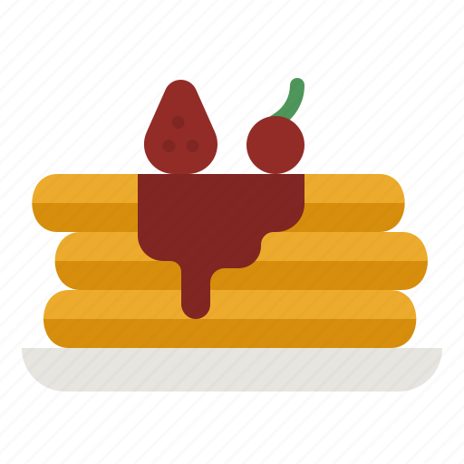 Pancake, tomato, sweet, dessert, syrup icon - Download on Iconfinder