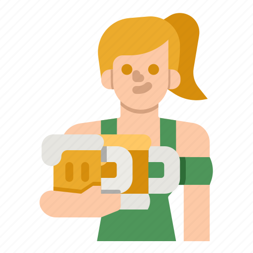 Waitress, oktoberfest, beer, woman, people icon - Download on Iconfinder