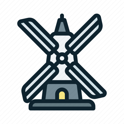 Architecture, building, construction, holland, windmill icon - Download on Iconfinder