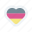 flag, heart, germany, love, nation 