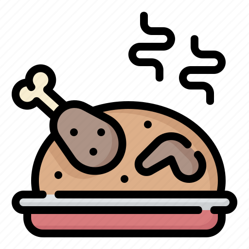 Roast, chicken, meat, meal, food and restaurant icon - Download on Iconfinder