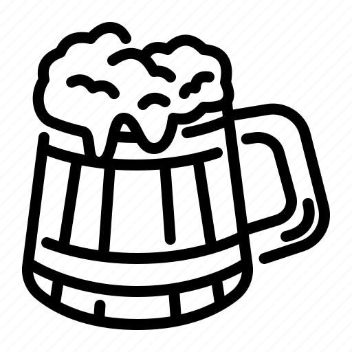Mug, wooden, cup, drinkware, beverage, beer, wood icon - Download on Iconfinder