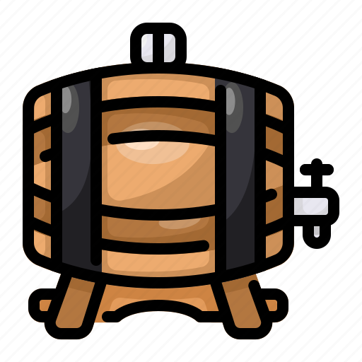 Barrel, container, wooden, storage, vintage, wood, object icon - Download on Iconfinder