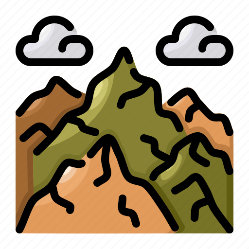 Mountain, range, summit, nature, landscape, scenery, outdoors icon - Download on Iconfinder