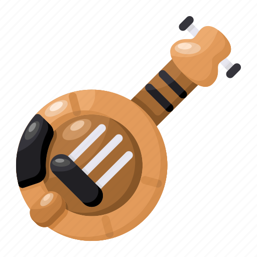 Banjo, musical instrument, music, strings, vintage, folk, traditional icon - Download on Iconfinder
