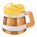 mug, wooden, cup, drinkware, beverage, beer, traditional, rustic, drinking vessel