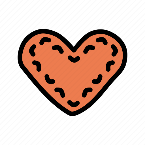 Heart, oktoberfest, waffle, hygge, cake, pillow, cozy icon - Download on Iconfinder