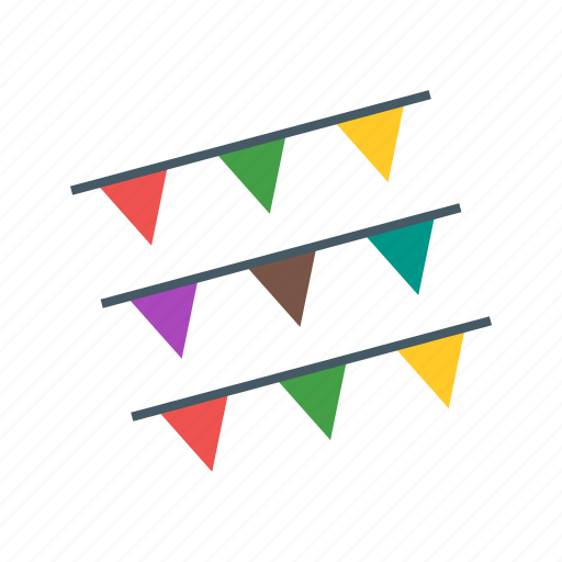 Banner, birthday, bunting, colorful, flag, garland, party icon - Download on Iconfinder