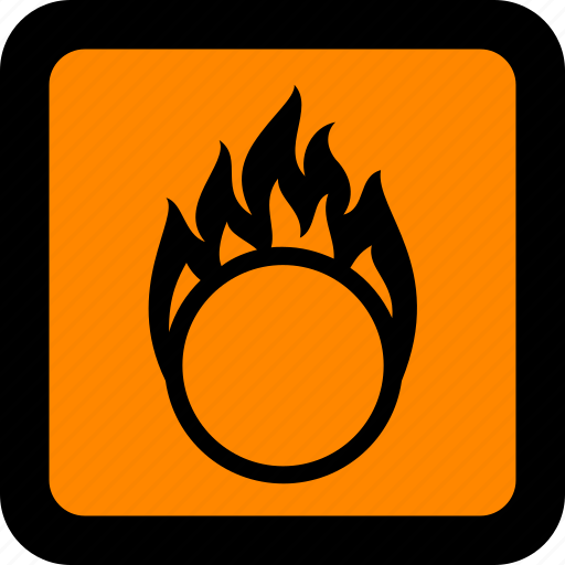 Danger, hazard, hazard symbol, oxidizing, safety icon - Download on Iconfinder