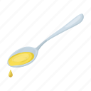 drop, oil, olive, seasoning, spoon