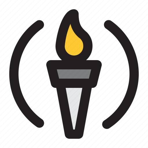 Olympics, sport, competition, torch, fire, flame, holding icon - Download on Iconfinder