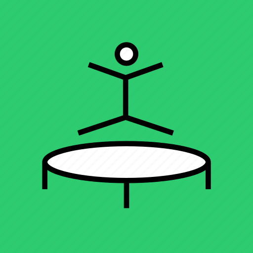 Fun, games, gymnast, gymnastics, jump, olympics, trampoline icon - Download on Iconfinder