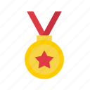 - olympics medal, medal, champion medal, star medal, ribbon pendant, ribbon badge, winner, first rank