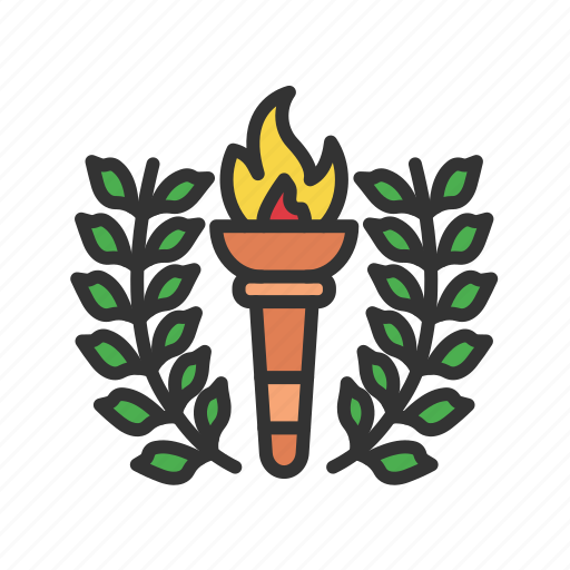 - olympic torch, torch, flame, olympic, vintage-torch, olympic-flame, fire icon - Download on Iconfinder