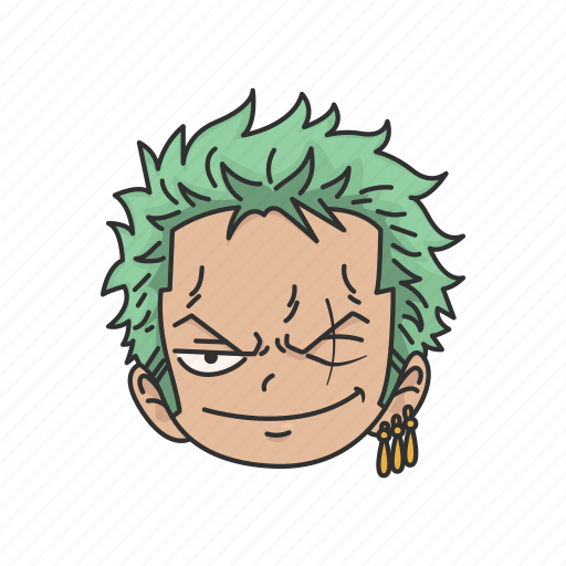 Anime, cartoons, fictional character, one piece, pirate, pirate hunter, roronoa zoro icon - Download on Iconfinder