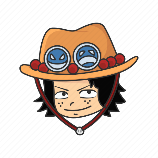 Anime, cartoons, fictional character, fire fist ace, one piece, pirate, portgas d.ace icon - Download on Iconfinder