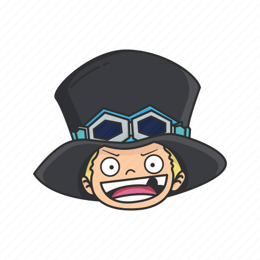 Anime, cartoons, fictional character, one piece, pirate, pirate commander, sabo icon - Download on Iconfinder