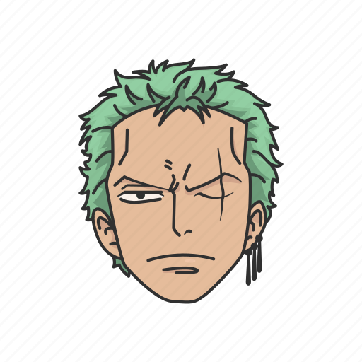 Anime, cartoons, fictional character, one piece, pirate, pirate hunter, roronoa zoro icon - Download on Iconfinder