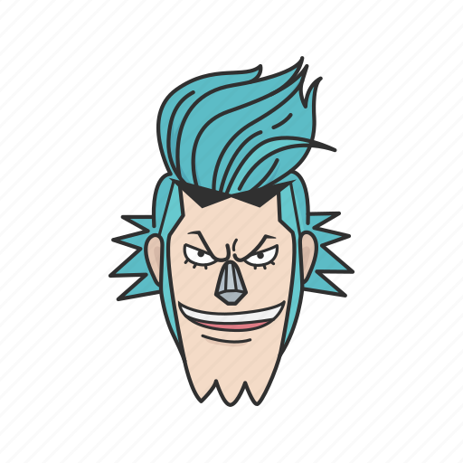 Anime, cartoons, cyborg franky, franky, one piece, pirate, shipwright icon - Download on Iconfinder