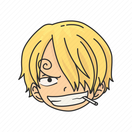 Anime, cartoons, fictional character, one piece, pirate, sanji, straw hat pirates icon - Download on Iconfinder