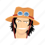 ace, anime, cartoons, fictional character, one piece, pirate, pirate adventurer 