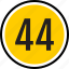 number, 44 