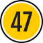 number, 47 